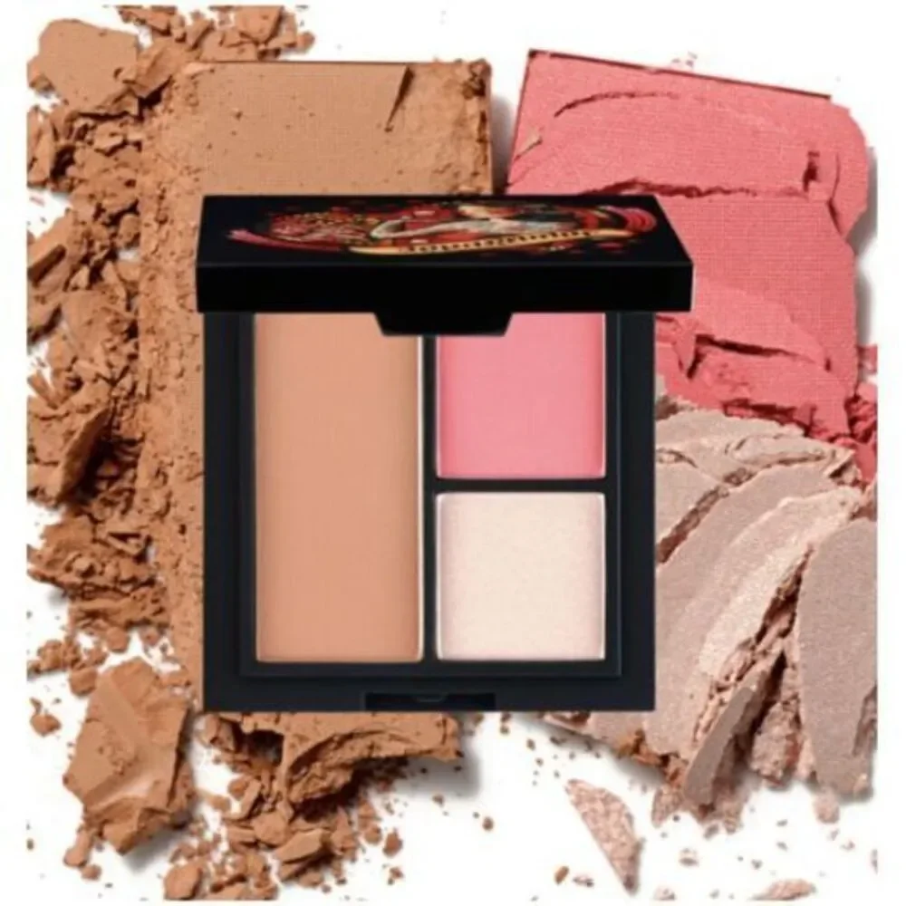 REINA REBELDE Adorada On Your Face Contour & Color Trio Brown Pink Bronzer Blush